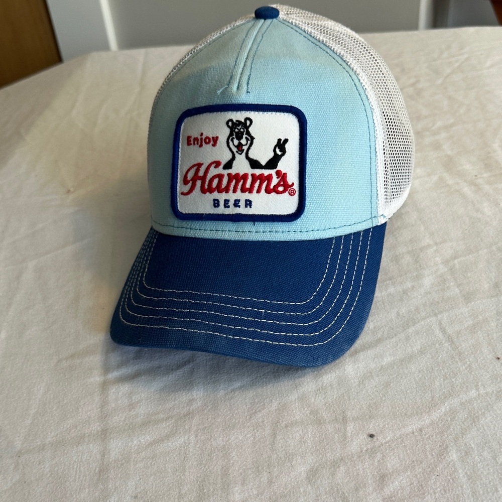American Needle Blue and White Trucker Hat